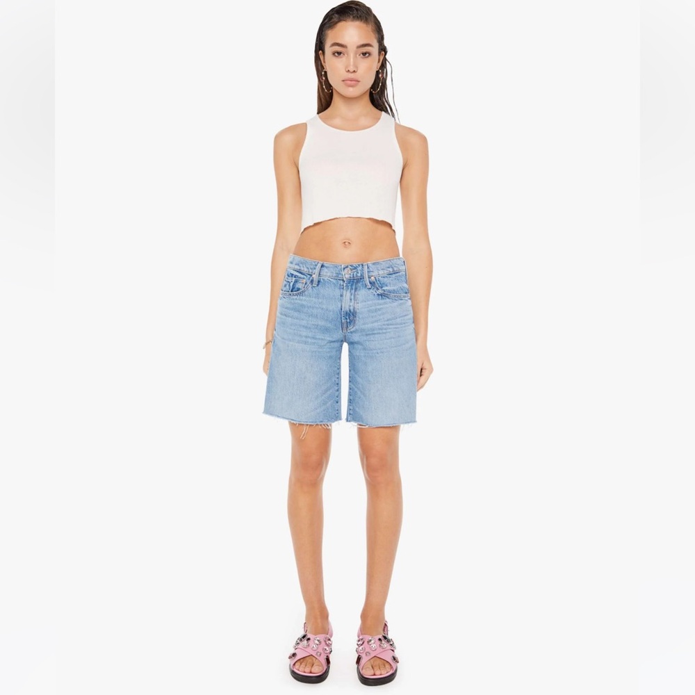 Mother The Down Low Undercover Short Fray Denim Shorts